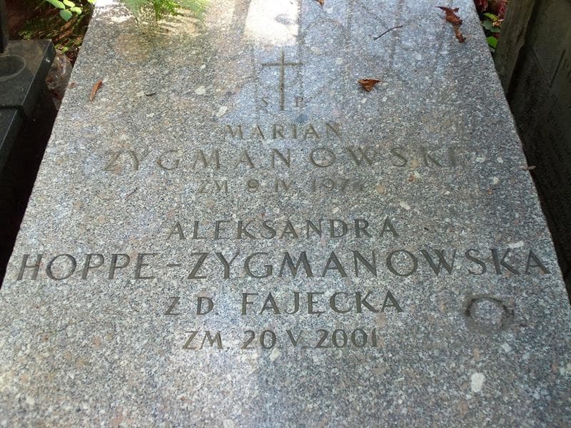 Zdjęcie grobu Aleksandra Hoppe - Zygmanowska (2)