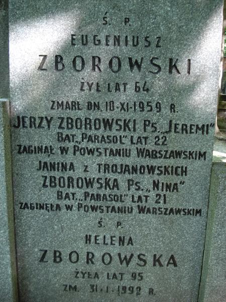 Zdjęcie grobu Janina Zborowska (2)