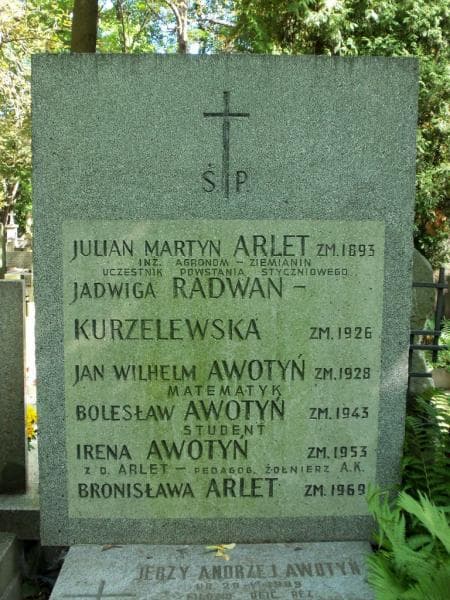 Zdjęcie grobu Bronisława Arlet (2)