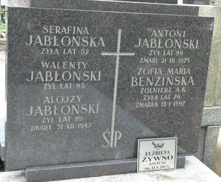 Zdjęcie grobu Walenty Jabłoński (2)