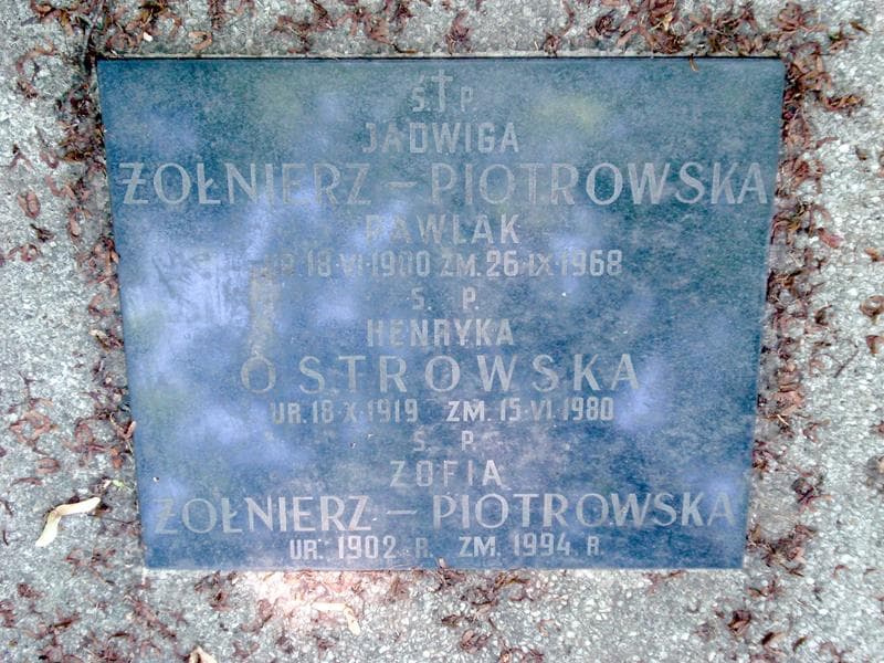 Zdjęcie grobu Zofia Żołnierz - Piotrowska (1)