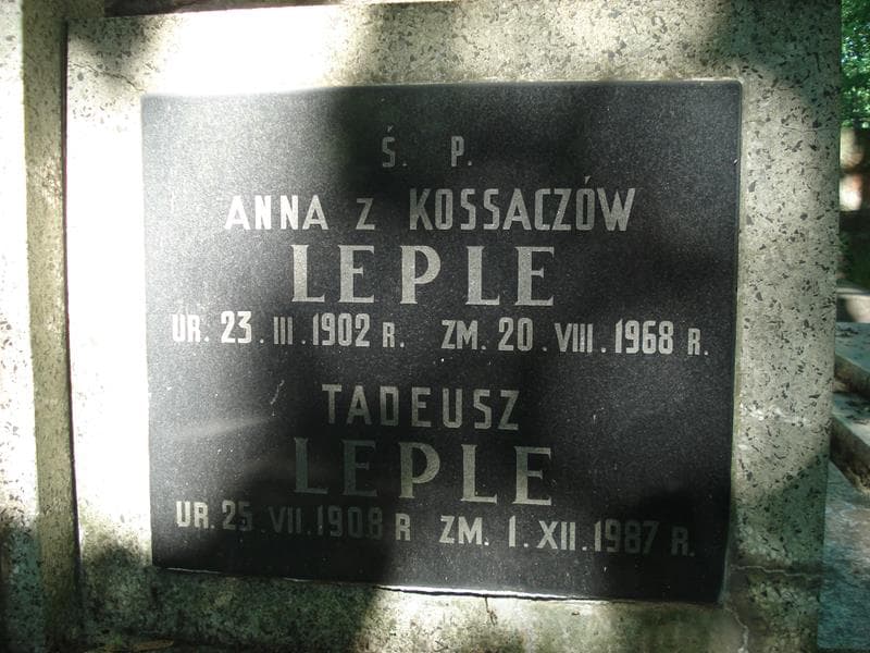 Zdjęcie grobu Tadeusz Leple (2)