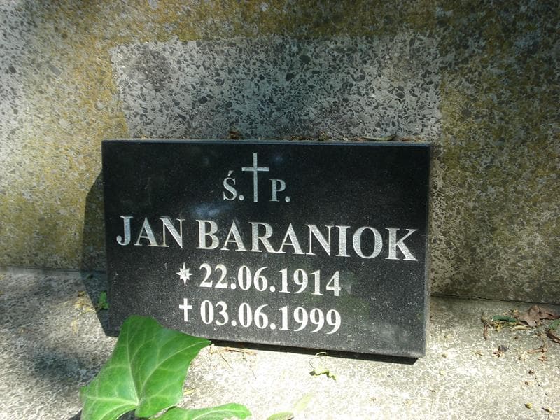 Zdjęcie grobu Jan Baraniok (2)