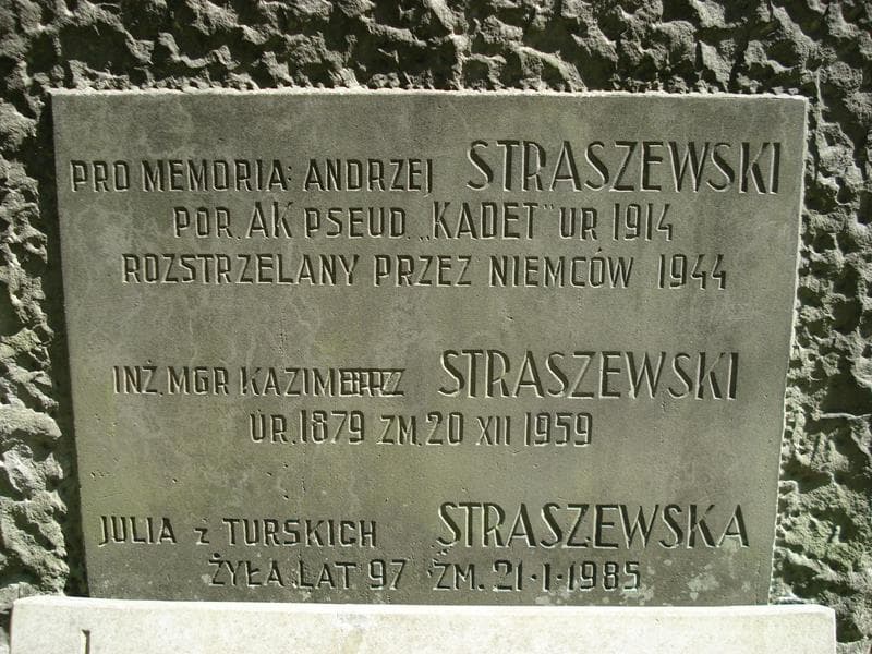 Zdjęcie grobu Kazimierz Straszewski (1)