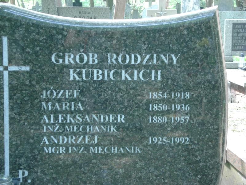 Zdjęcie grobu Aleksander Kubicki (1)