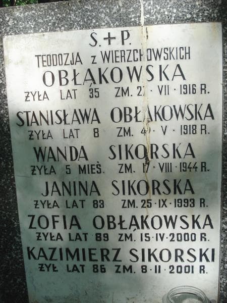 Zdjęcie grobu Teodozja Obłąkowska (2)