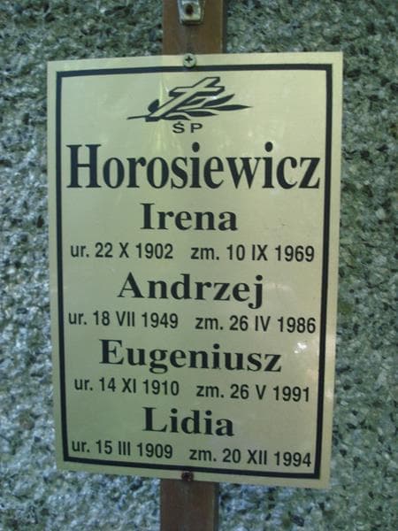 Zdjęcie grobu Lidia Horosiewicz (2)
