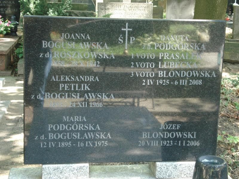 Zdjęcie grobu Joanna Bogusławska (2)