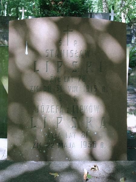 Zdjęcie grobu Feliksa Kazimiera Lipska (2)