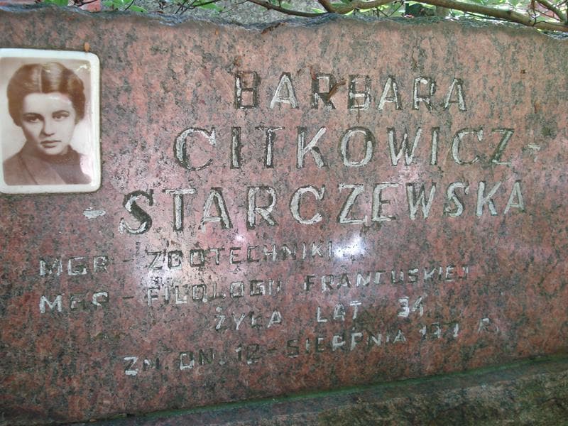 Zdjęcie grobu Barbara Citkowicz-Starczewska (2)