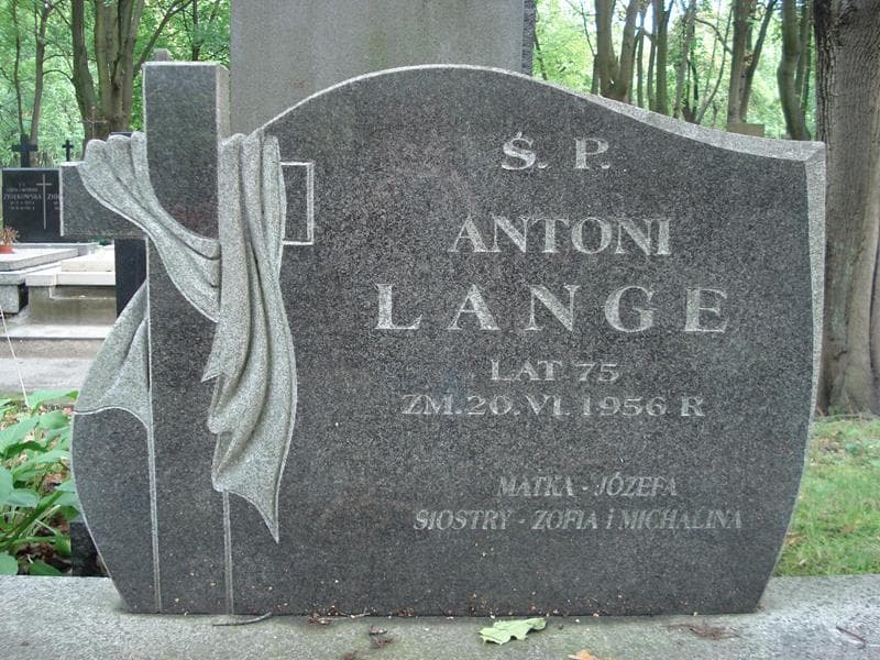 Zdjęcie grobu Antoni Lange (2)