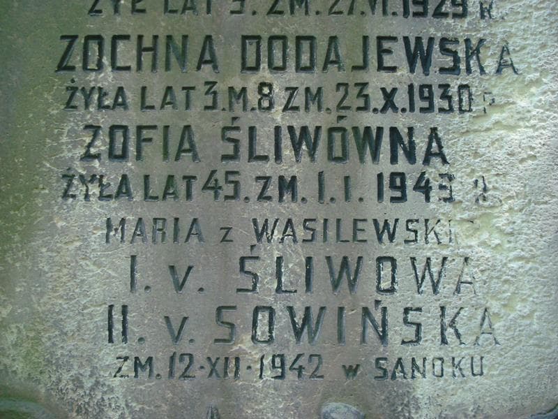 Zdjęcie grobu Zochna Dodajewska (2)