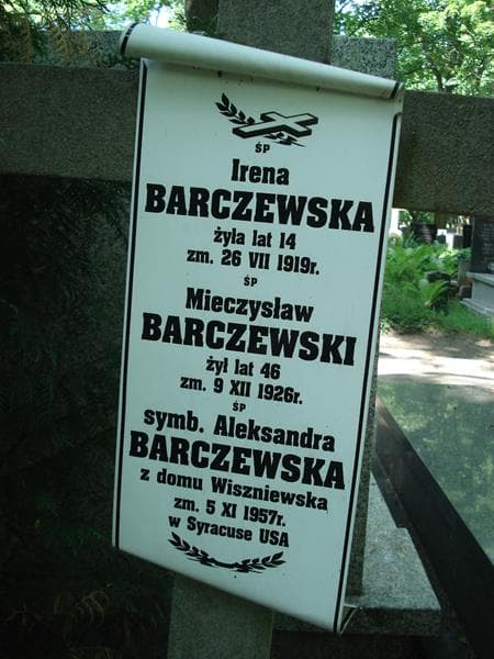 Zdjęcie grobu Irena Barczewska (2)