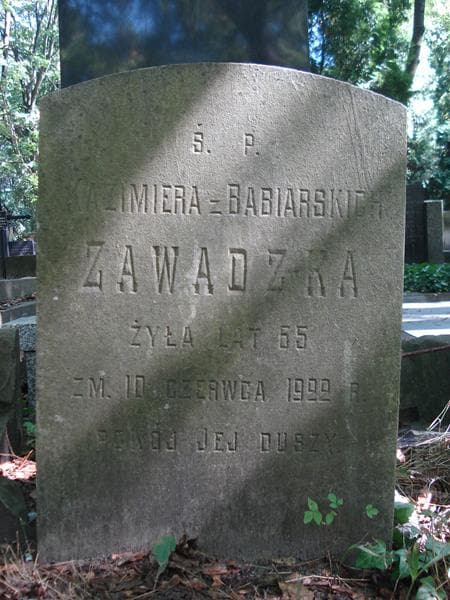 Zdjęcie grobu Kazimiera Zawadzka (2)