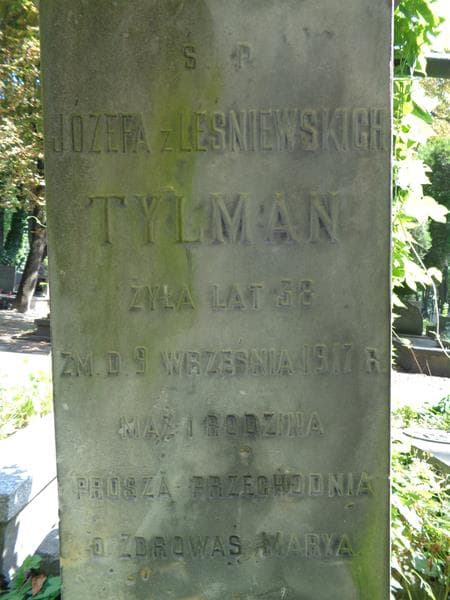 Zdjęcie grobu Józefa Tylman (2)