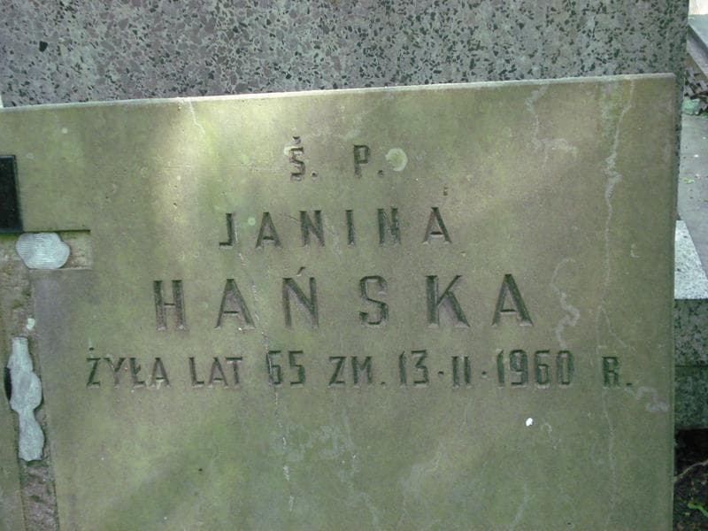Zdjęcie grobu Janina Hańska (1)