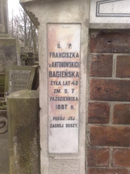 Zdjęcie grobu Franciszka Bagieńska (2)