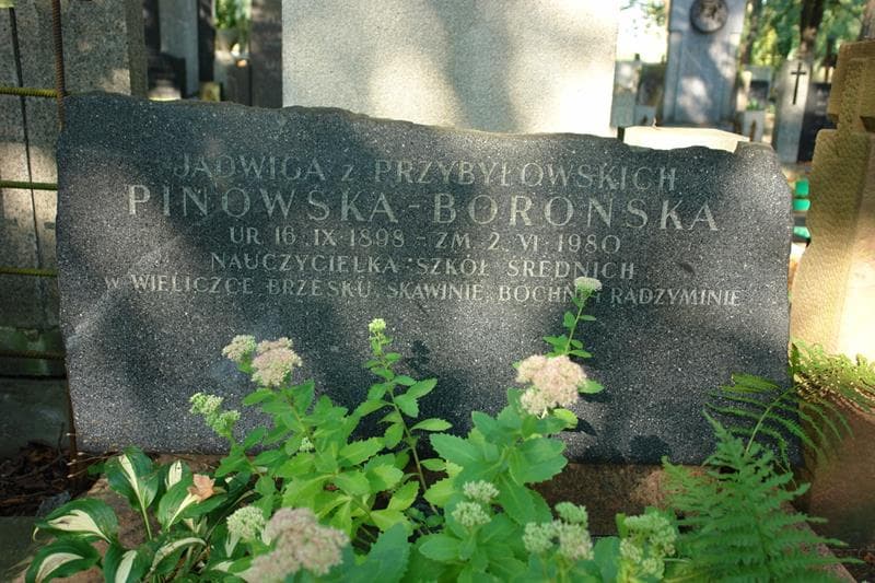 Zdjęcie grobu Jadwiga Pinowska-Borońska (2)