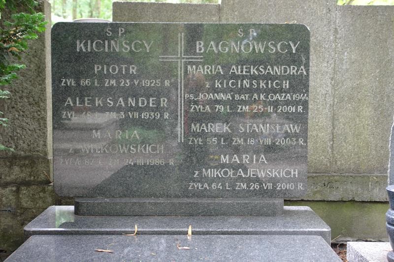 Zdjęcie grobu Maria Aleksandra Bagnowska (2)