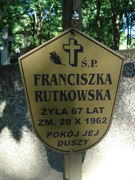 Zdjęcie grobu Franciszka Rutkowska (2)