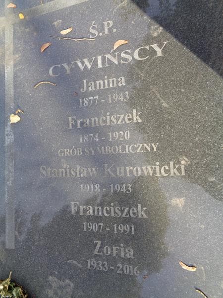 Zdjęcie grobu Franciszek Cywiński (2)