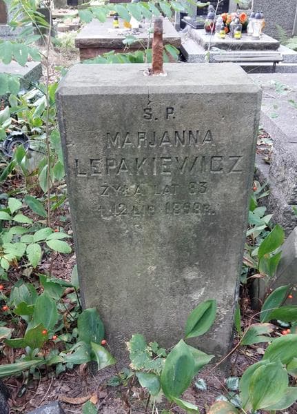 Zdjęcie grobu Marjanna Lepakiewicz (2)